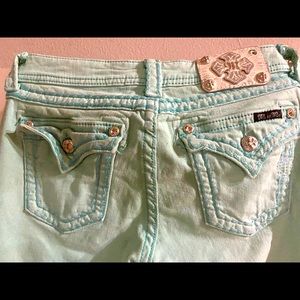 Miss Me Aqua Jeans Skinny Ankle 26 Great Condition